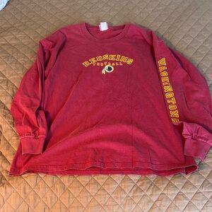 Vintage Redskins NFL Red Long Sleeve Men's Tee